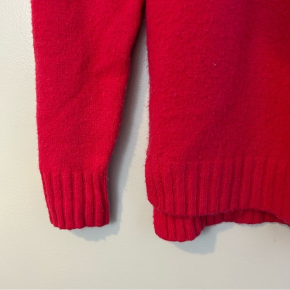 J. Crew Bright Pink Wool/Alpaca Blend Pullover Crewneck Sweater Size Small - Picture 7 of 9